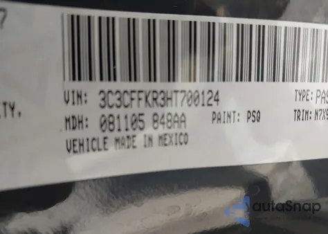 2017 Fiat 500 Pop from USA, damaged, VIN 3C3CFFKR3HT700124